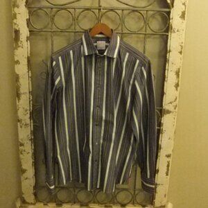 Thomas PINK Men's Long Sleeve Striped Shirt Size Medium